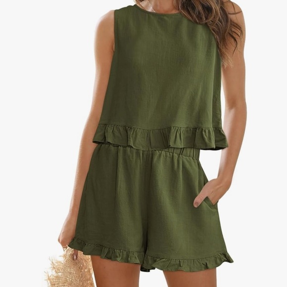 Army Green Two piece set - Picture 2 of 5